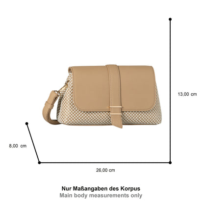 Gabor 011627 Sahar Mixed Beige Flap M Bag