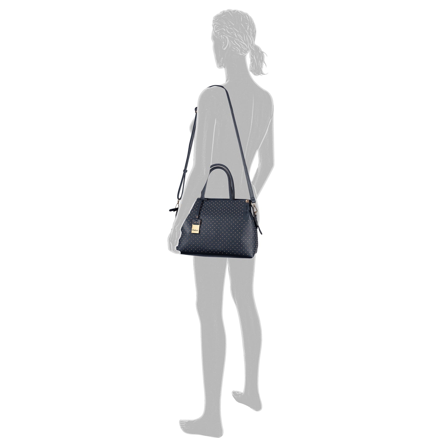 Gabor 012429 Gela Premium Dark Blue Zip Shopper
