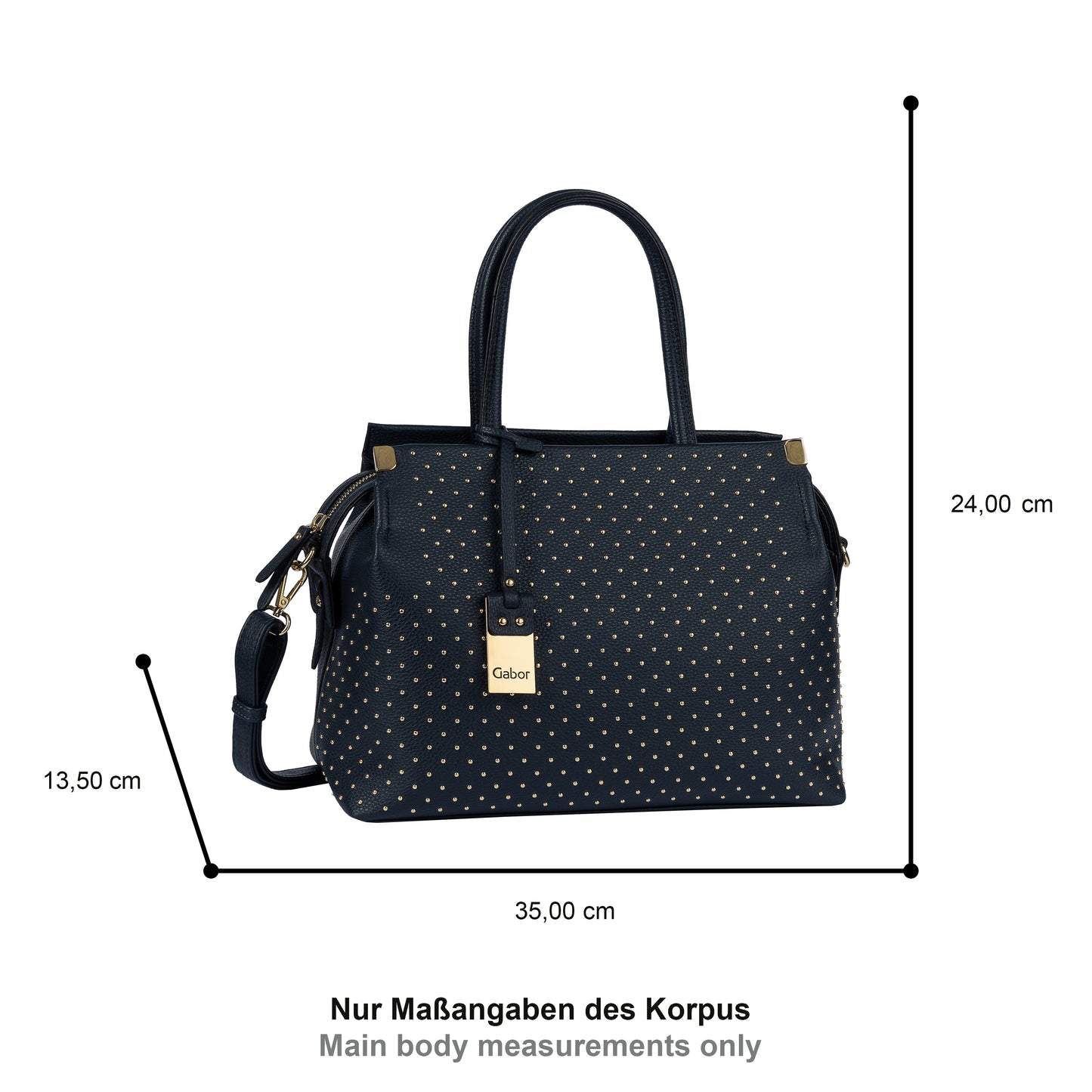 Gabor 012429 Gela Premium Dark Blue Zip Shopper