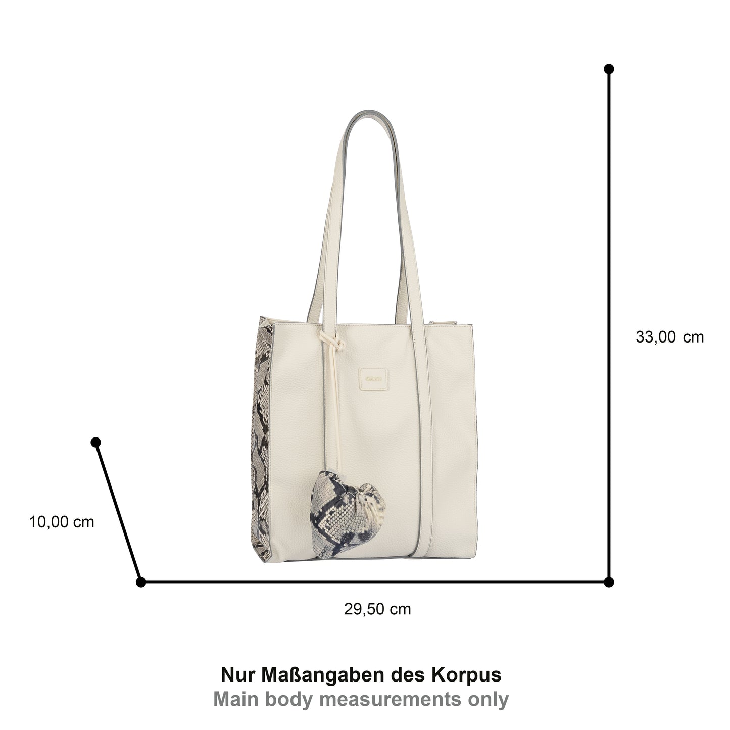 Gabor 012427 Elfie Luxe Snake Beige Zip Tote Bag