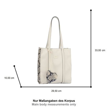 Gabor 012427 Elfie Luxe Snake Beige Zip Tote Bag