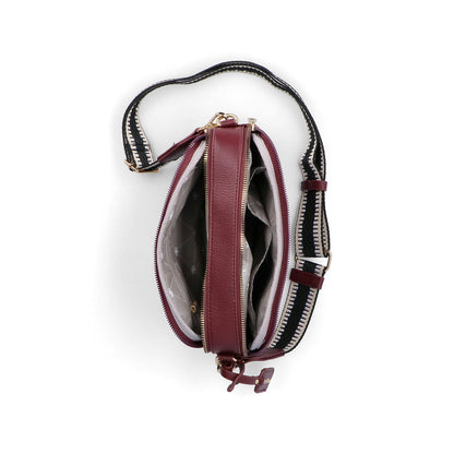 Rieker H1029-30 Brombeer Wine Cross Body Bag