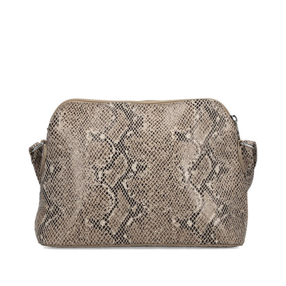 Rieker H1031-90 Python Beige & Black Print Handbag