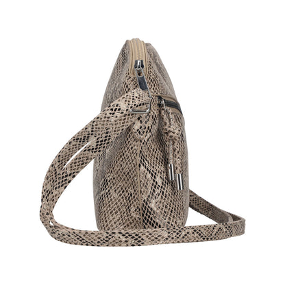 Rieker H1031-90 Python Beige & Black Print Handbag