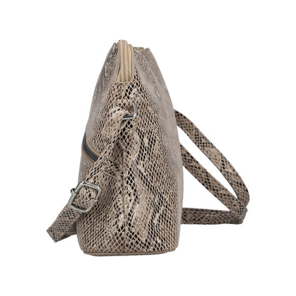 Rieker H1031-90 Python Beige & Black Print Handbag