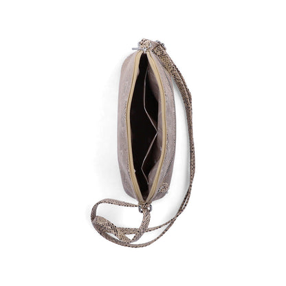 Rieker H1031-90 Python Beige & Black Print Handbag