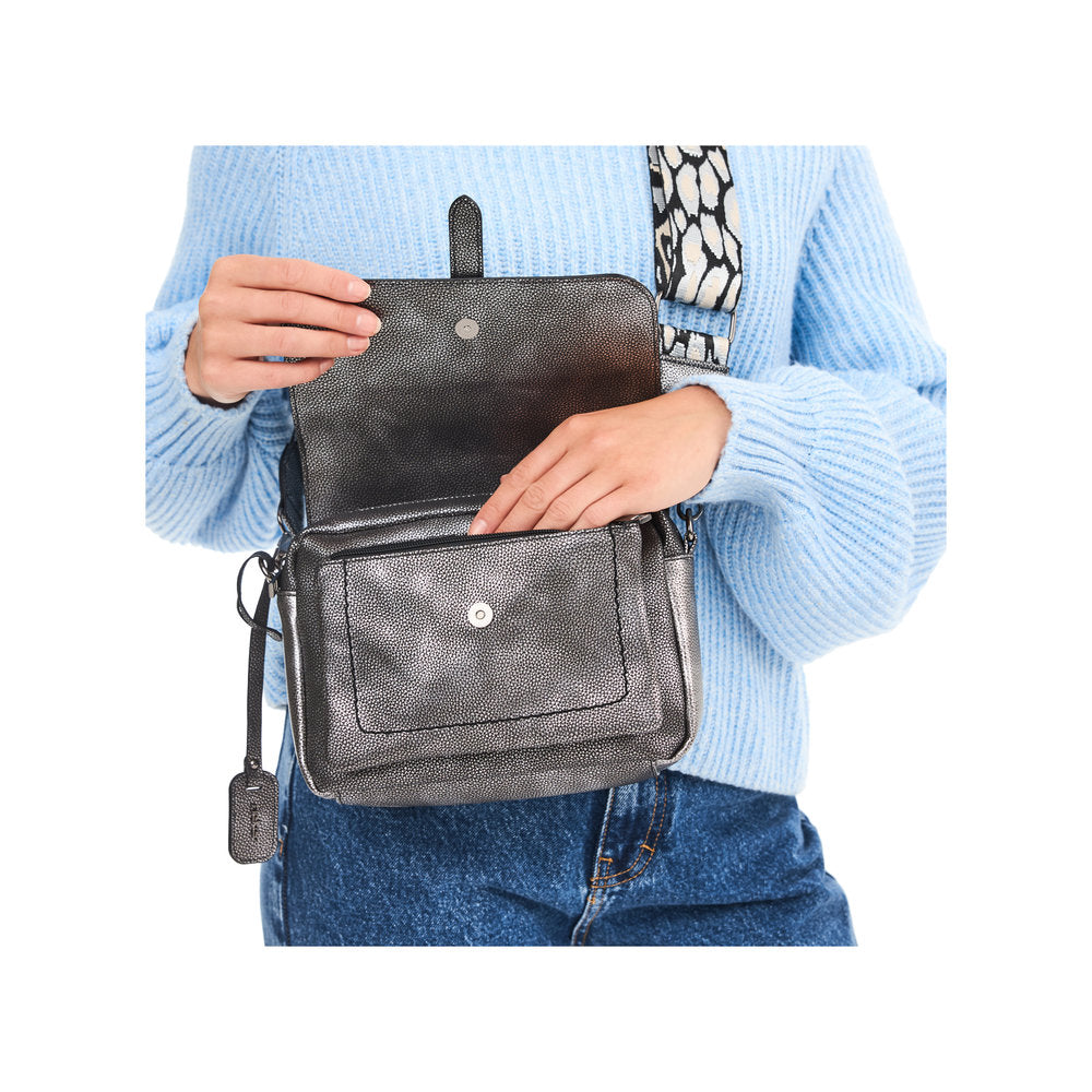 Rieker H1101-42 Dark Silver Cross Body Bag