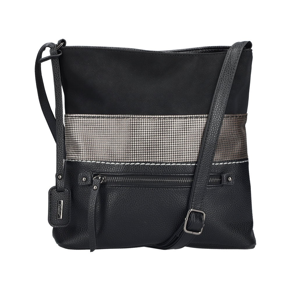 Rieker H1301-90 Black & Stone Combi Handbag