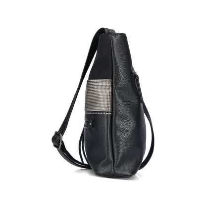 Rieker H1301-90 Black & Stone Combi Handbag