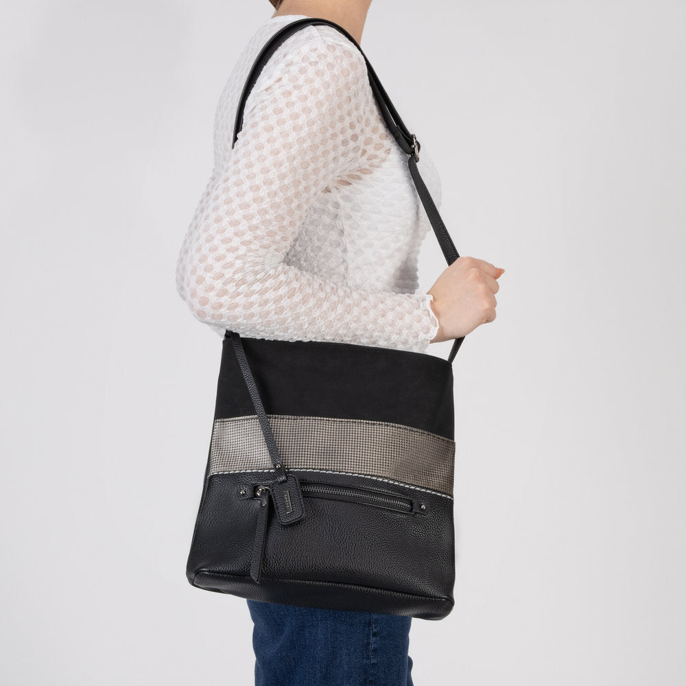Rieker H1301-90 Black & Stone Combi Handbag