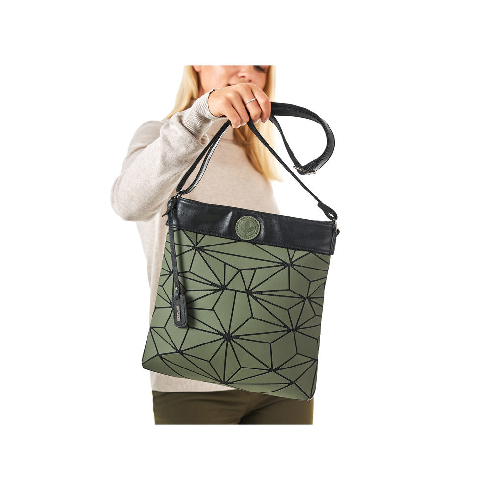 Rieker H1316-54 Khaki & Black Combi Handbag