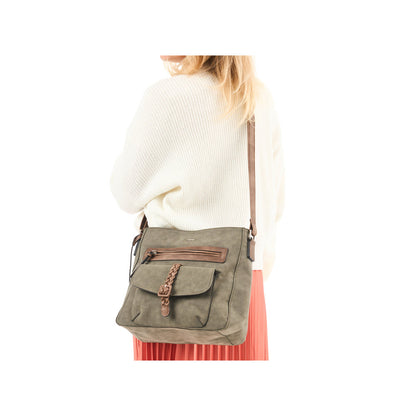 Rieker H1340-54 Khaki & Brown Handbag