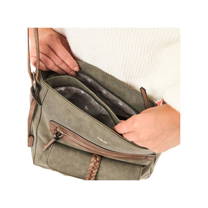Rieker H1340-54 Khaki & Brown Handbag