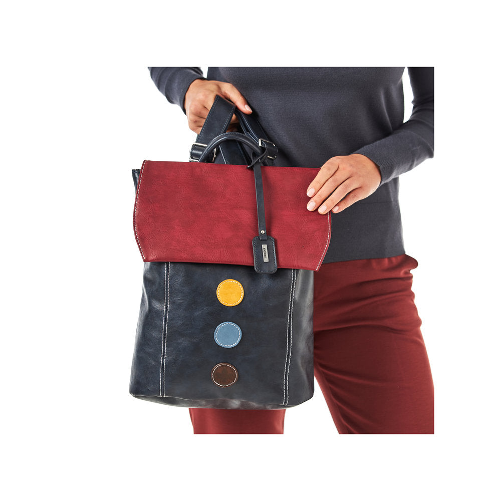 Rieker H1357-14 Navy & Wine Backpack