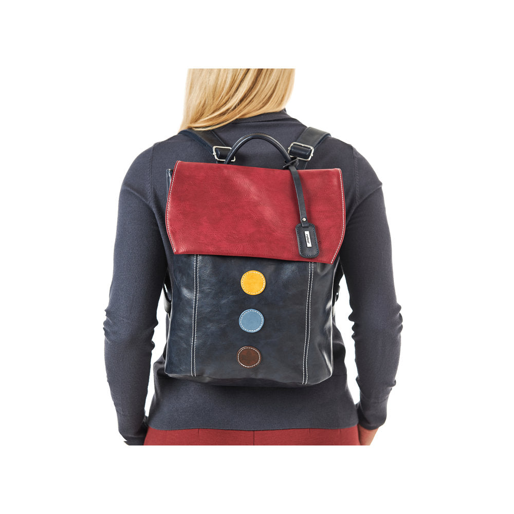 Rieker H1357-14 Navy & Wine Backpack