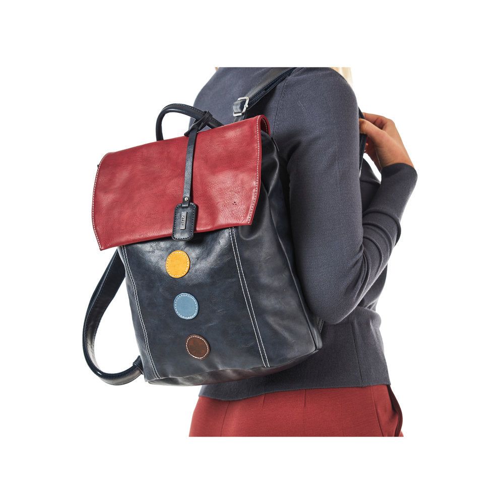 Rieker H1357-14 Navy & Wine Backpack
