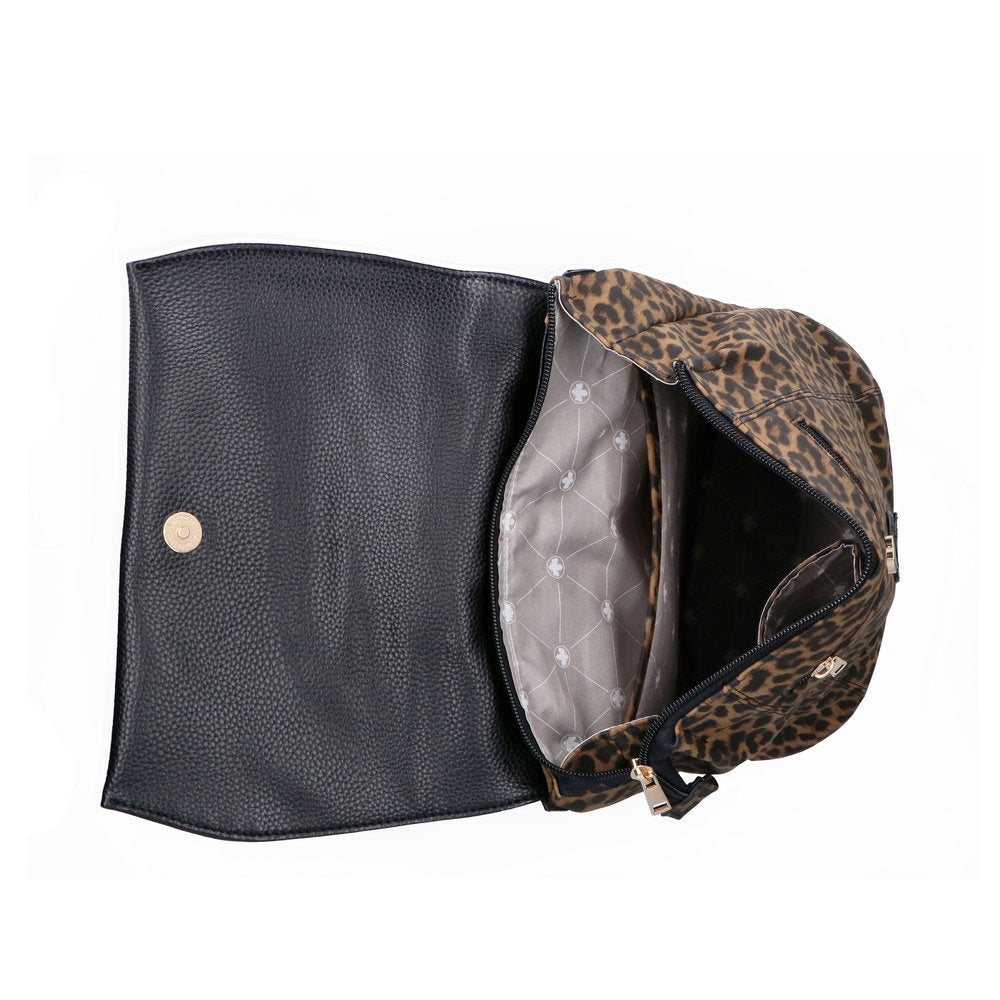 Rieker H1357-24 Leopard Brown & Black Backpack
