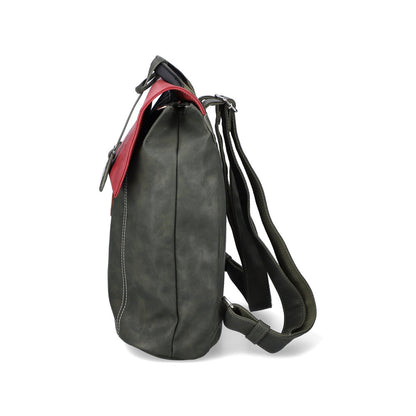 Rieker H1357-54 Forest Green & Wine Backpack