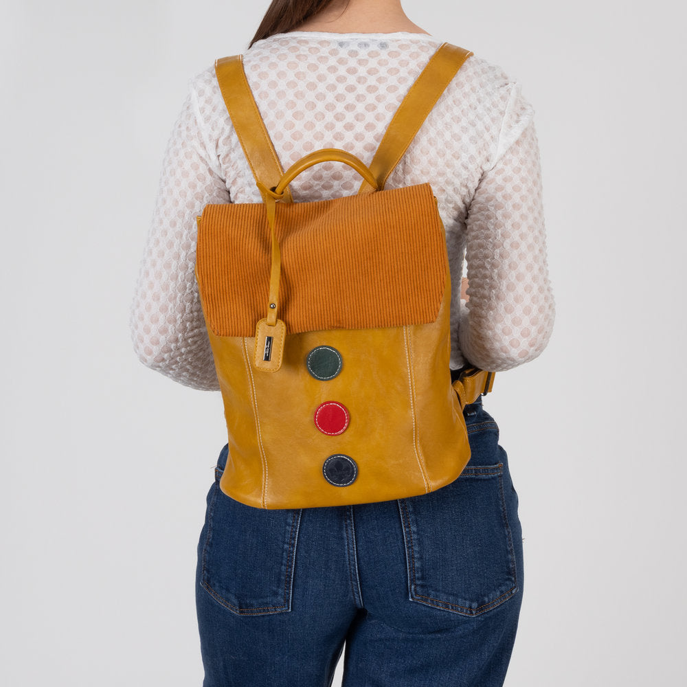 Rieker H1357-69 Ocker Mustard Backpack