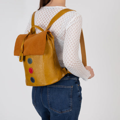 Rieker H1357-69 Ocker Mustard Backpack