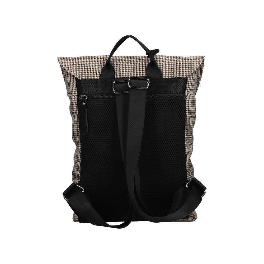 Rieker H1386-97 Beige & Black Print Backpack