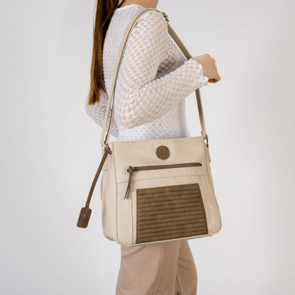Rieker H1481-60 Ivory Combi Handbag