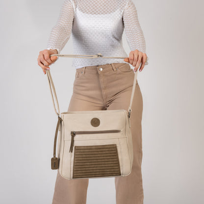 Rieker H1481-60 Ivory Combi Handbag