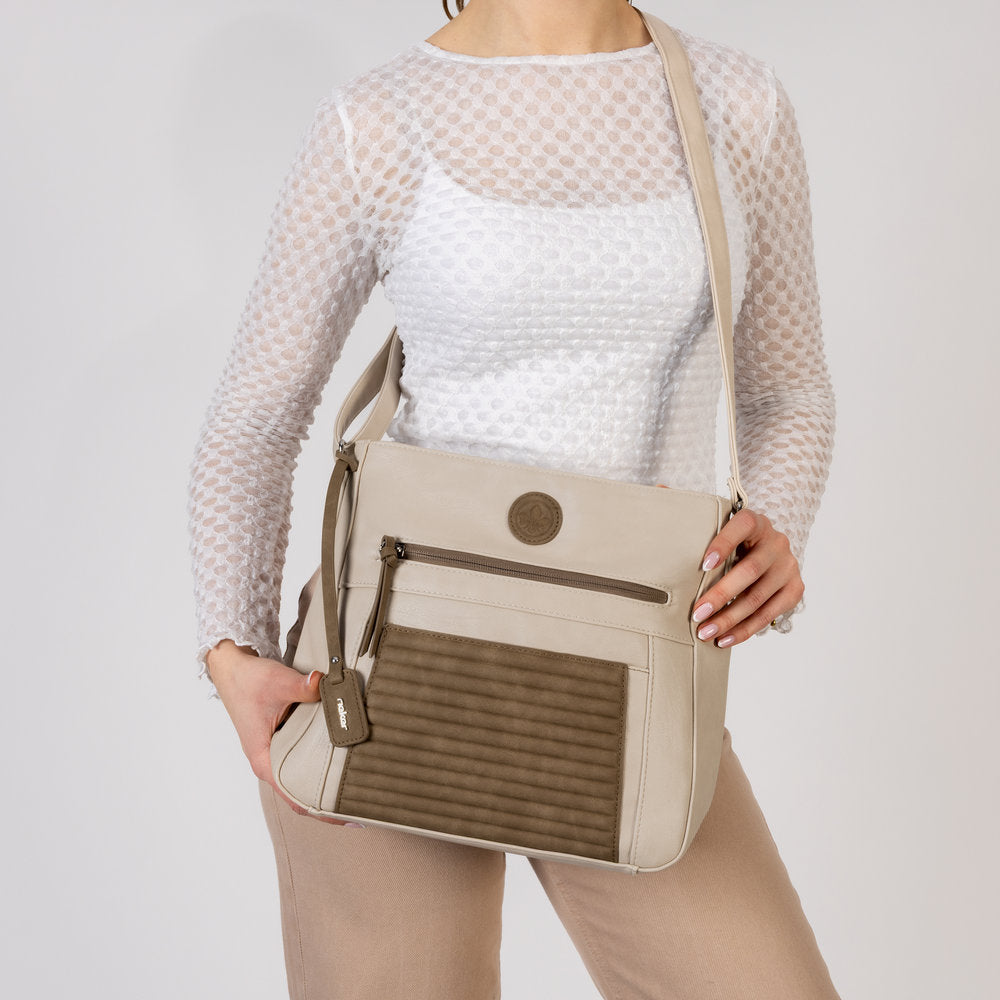 Rieker H1481-60 Ivory Combi Handbag