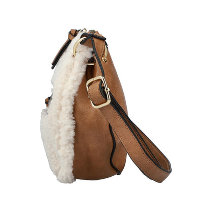 Rieker H1501-80 Ivory & Brown Combi Handbag