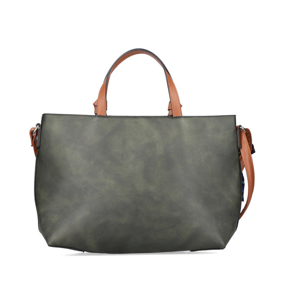Rieker H1507-54 Forest Green & Tan Handbag