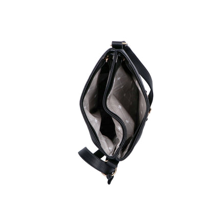 Rieker H1517-01 Black, White & Red Handbag