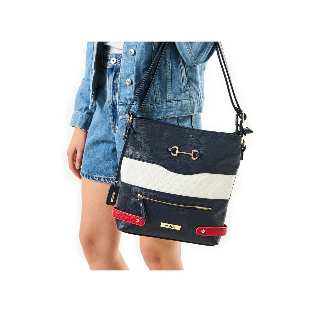 Rieker H1517-15 Navy, White & Red Handbag