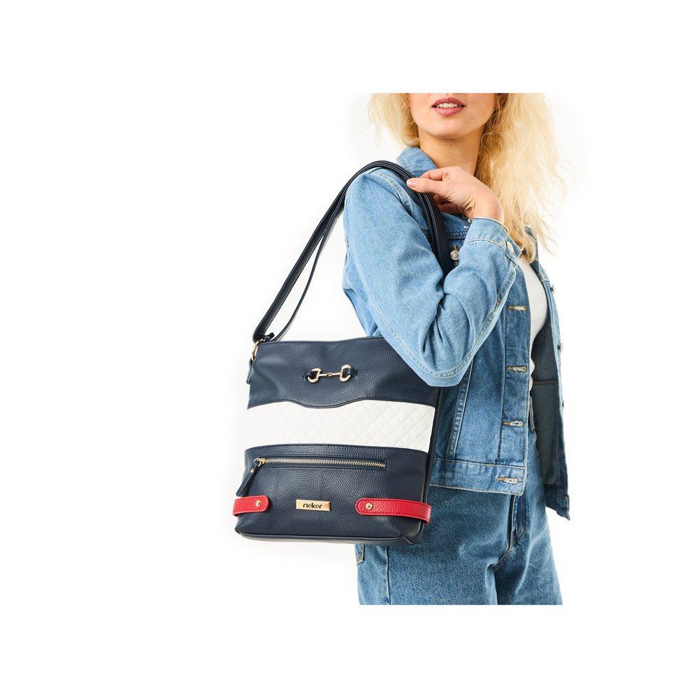 Rieker H1517-15 Navy, White & Red Handbag
