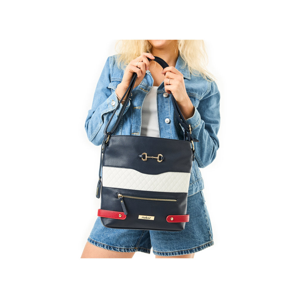 Rieker H1517-15 Navy, White & Red Handbag