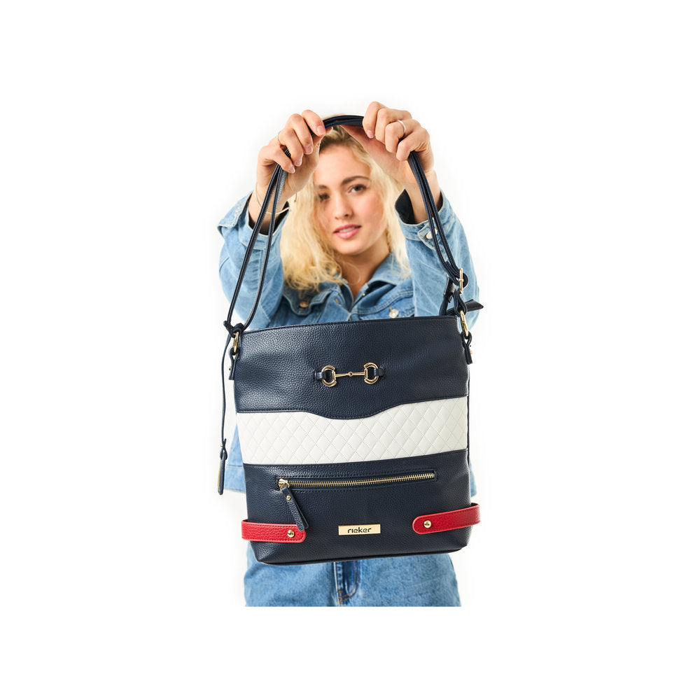 Rieker H1517-15 Navy, White & Red Handbag