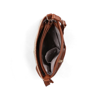 Rieker H1519-64 Beige & Tan Handbag