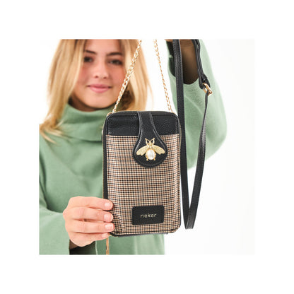 Rieker H1660-90 Beige & Black Phone Bag