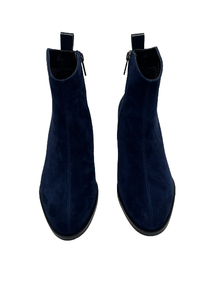 Loretta Vitale H322 Navy Suede Block Heel Ankle Boots – The Shoe Parlour