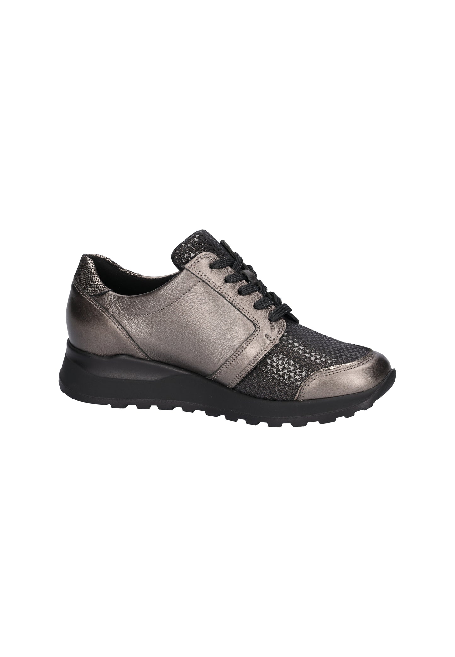 Waldlaufer H64007 602 535 Hiroko-Soft Anthracite Lace & Zip Sneakers