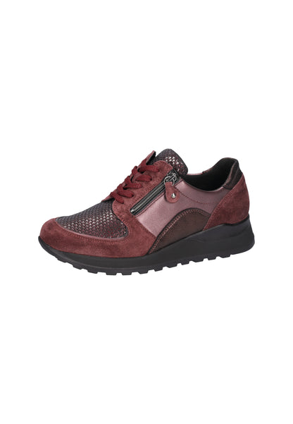 Waldlaufer H64007 604 020 Hiroko-Soft Bordo Burgundy Trainers with Zip