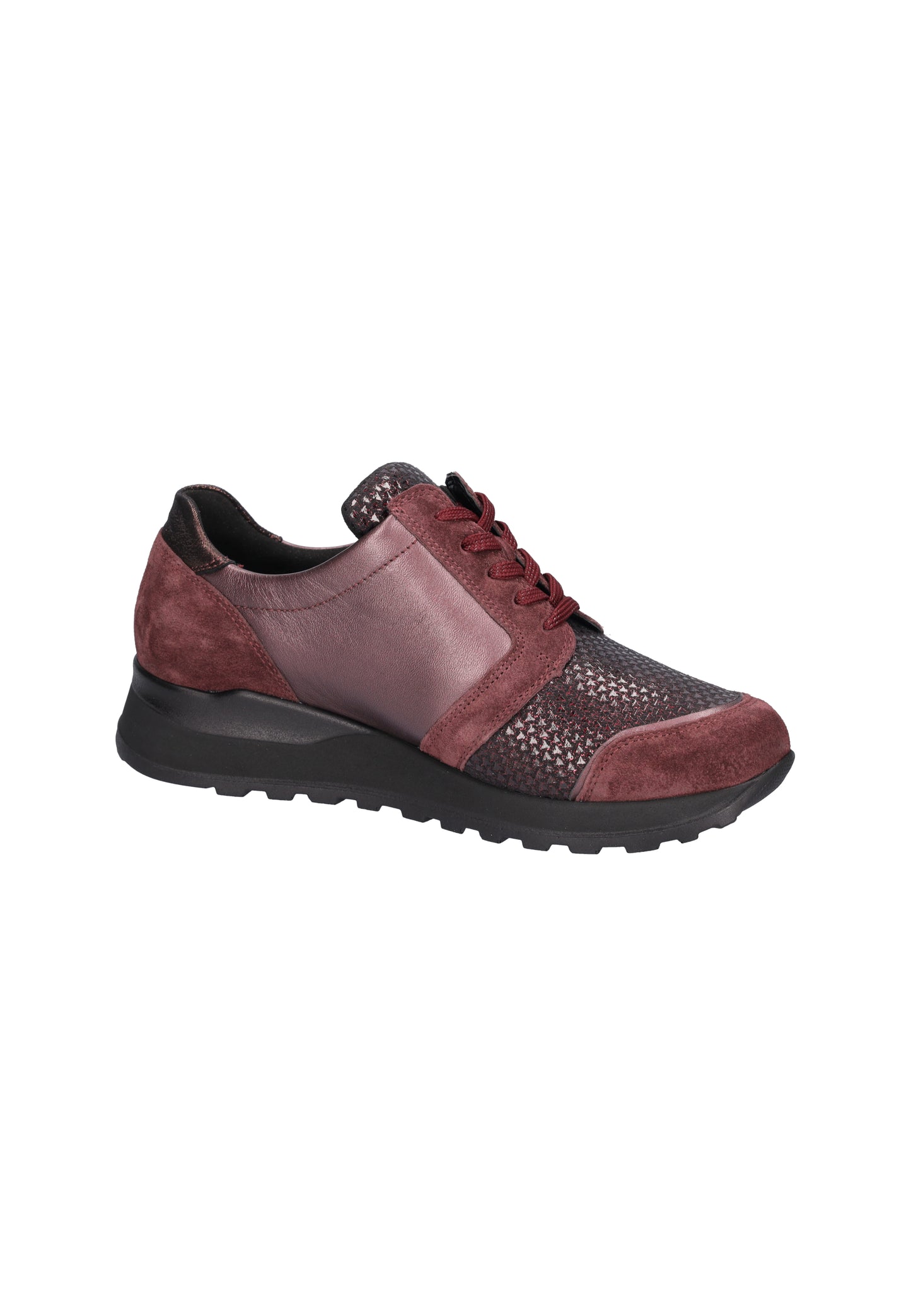 Waldlaufer H64007 604 020 Hiroko-Soft Bordo Burgundy Trainers with Zip