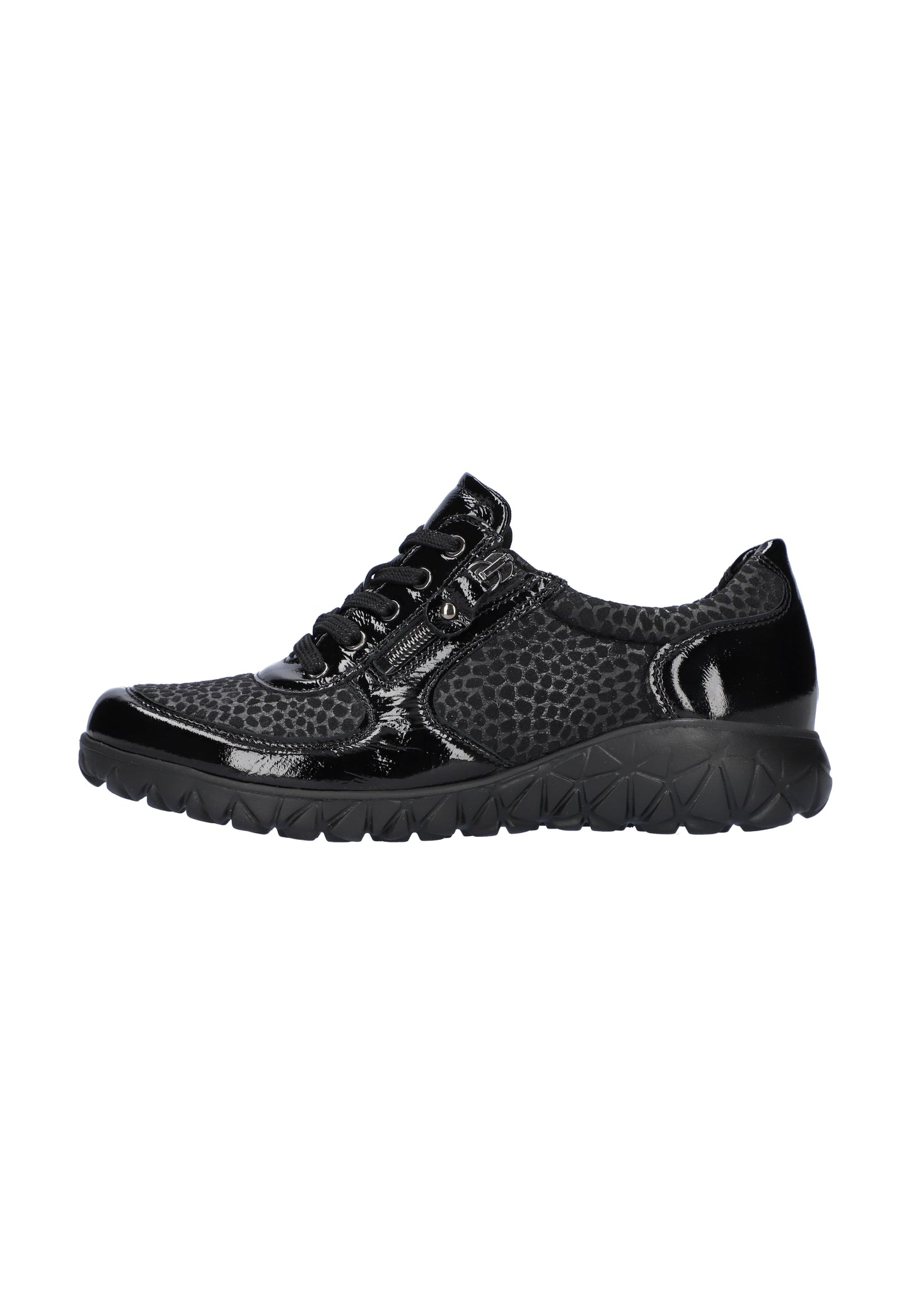 Waldlaufer H89001 221 001 Havy Soft Black Lace & Zip Sneakers