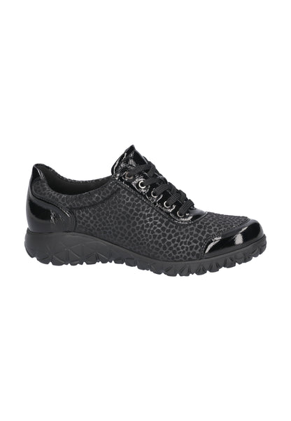 Waldlaufer H89001 221 001 Havy Soft Black Lace & Zip Sneakers
