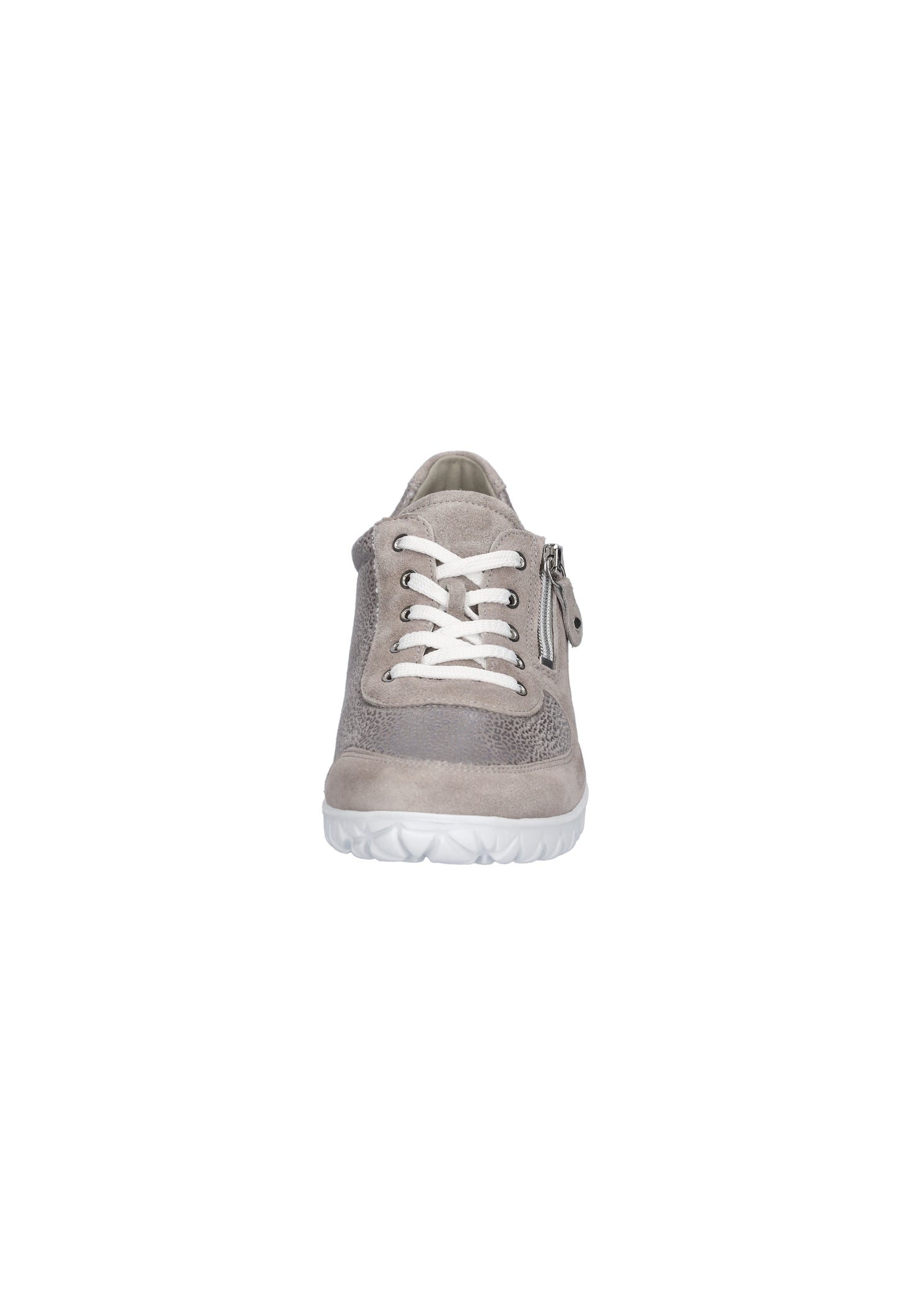 Waldlaufer H89001 233 201 Havy Soft H Fit Taupe Grey Combi Trainers with Zip