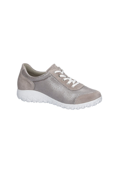 Waldlaufer H89001 233 201 Havy Soft H Fit Taupe Grey Combi Trainers with Zip