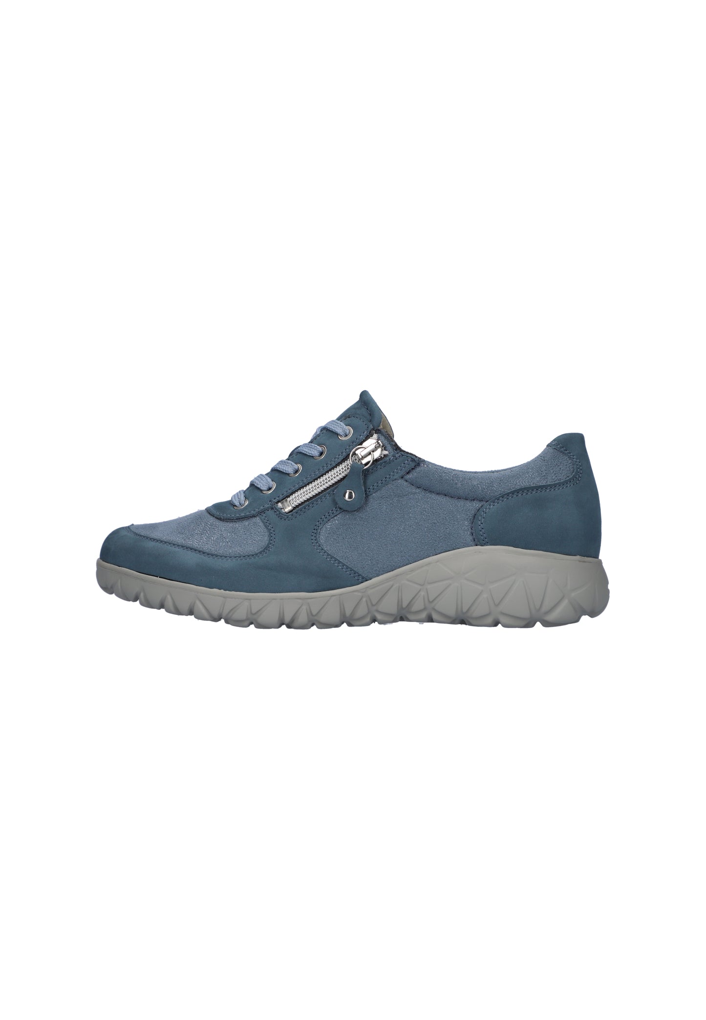 Waldlaufer H89001 242 263 Havy Soft H Fit Denim Blue Trainers with Zip