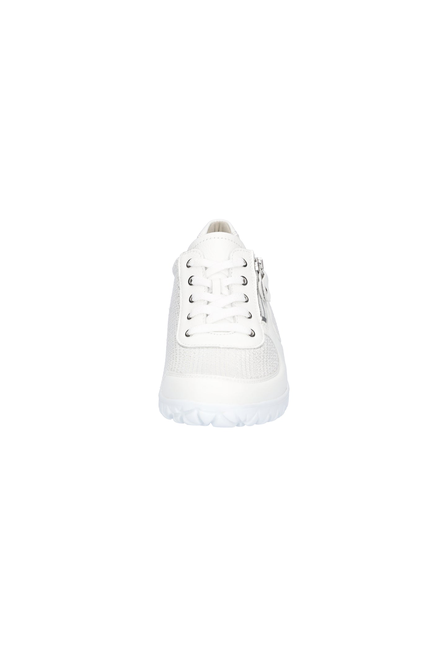 Waldlaufer H89001 244 663 Havy Soft H Fit White & Silver Trainers with Zip