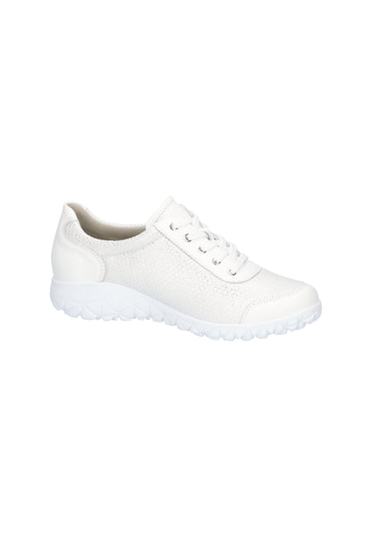 Waldlaufer H89001 244 663 Havy Soft H Fit White & Silver Trainers with Zip