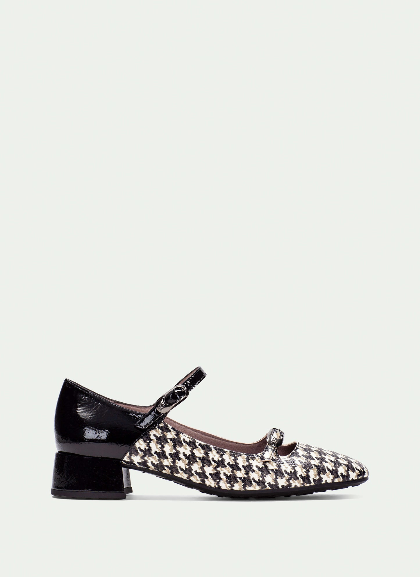 Hispanitas HI254207 Black & Cream Pattern Mary Jane Shoes