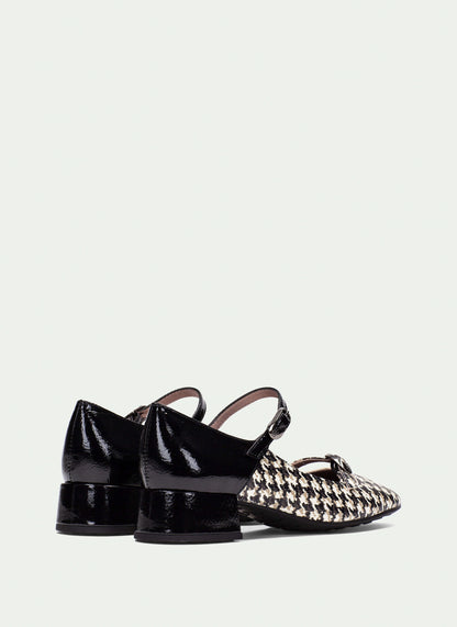 Hispanitas HI254207 Black & Cream Pattern Mary Jane Shoes